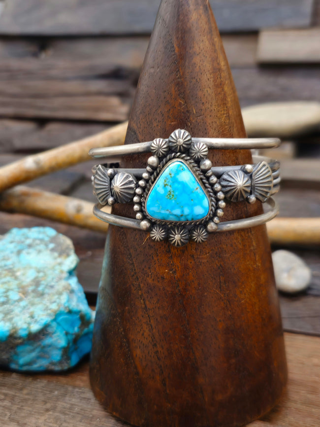 Sterling Silver Kingman Turquoise Cuff - 6 1/2 in.