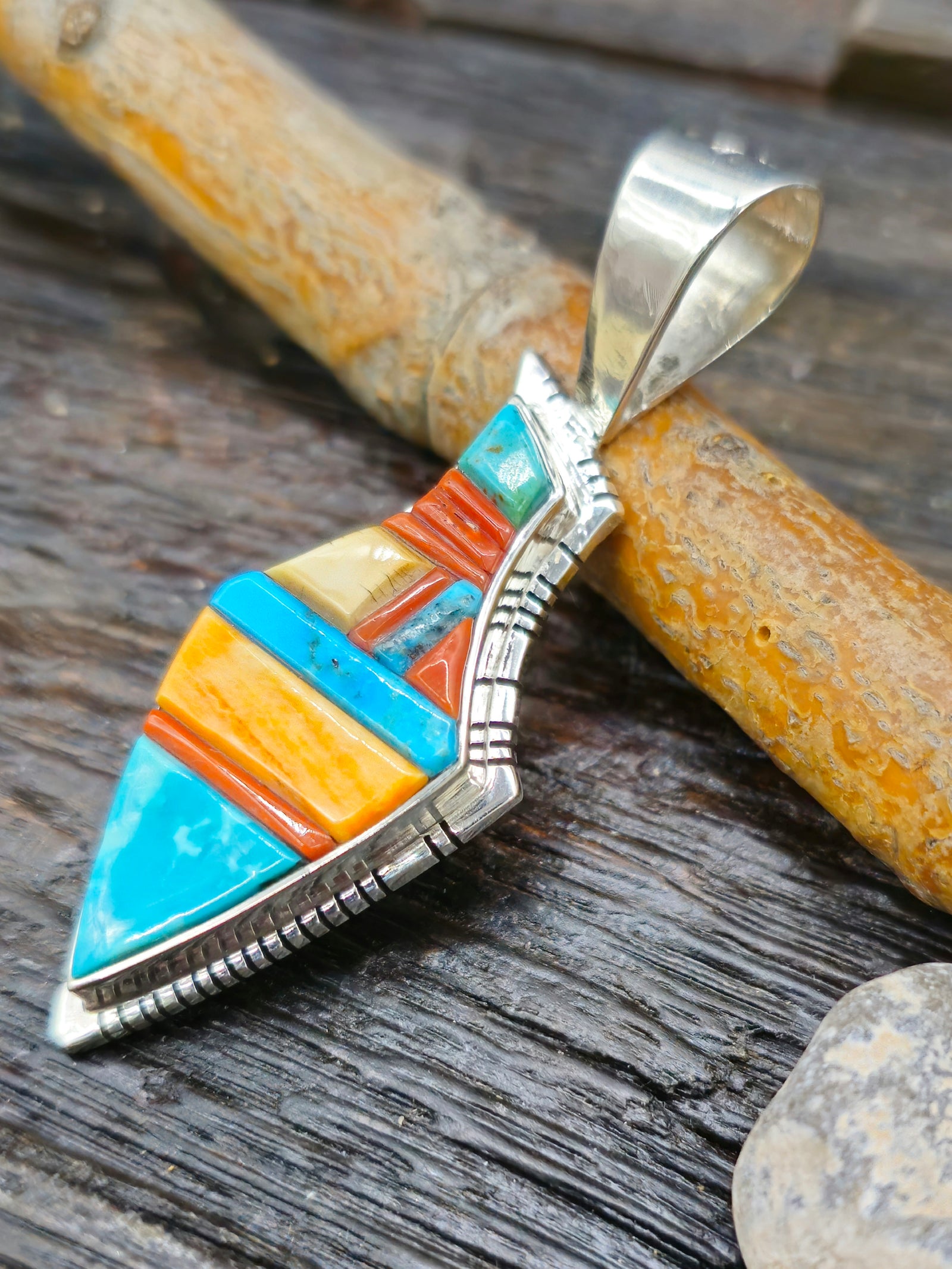 Cobblestone Inlay Pendant by David Tune
