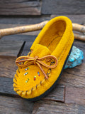 Bastien Infant Beaded Moccasins - Tan