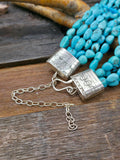 Five Strand Kingman Turquoise Nugget Necklace by Fred Archuleta - 16 in. w/6 in. Extender