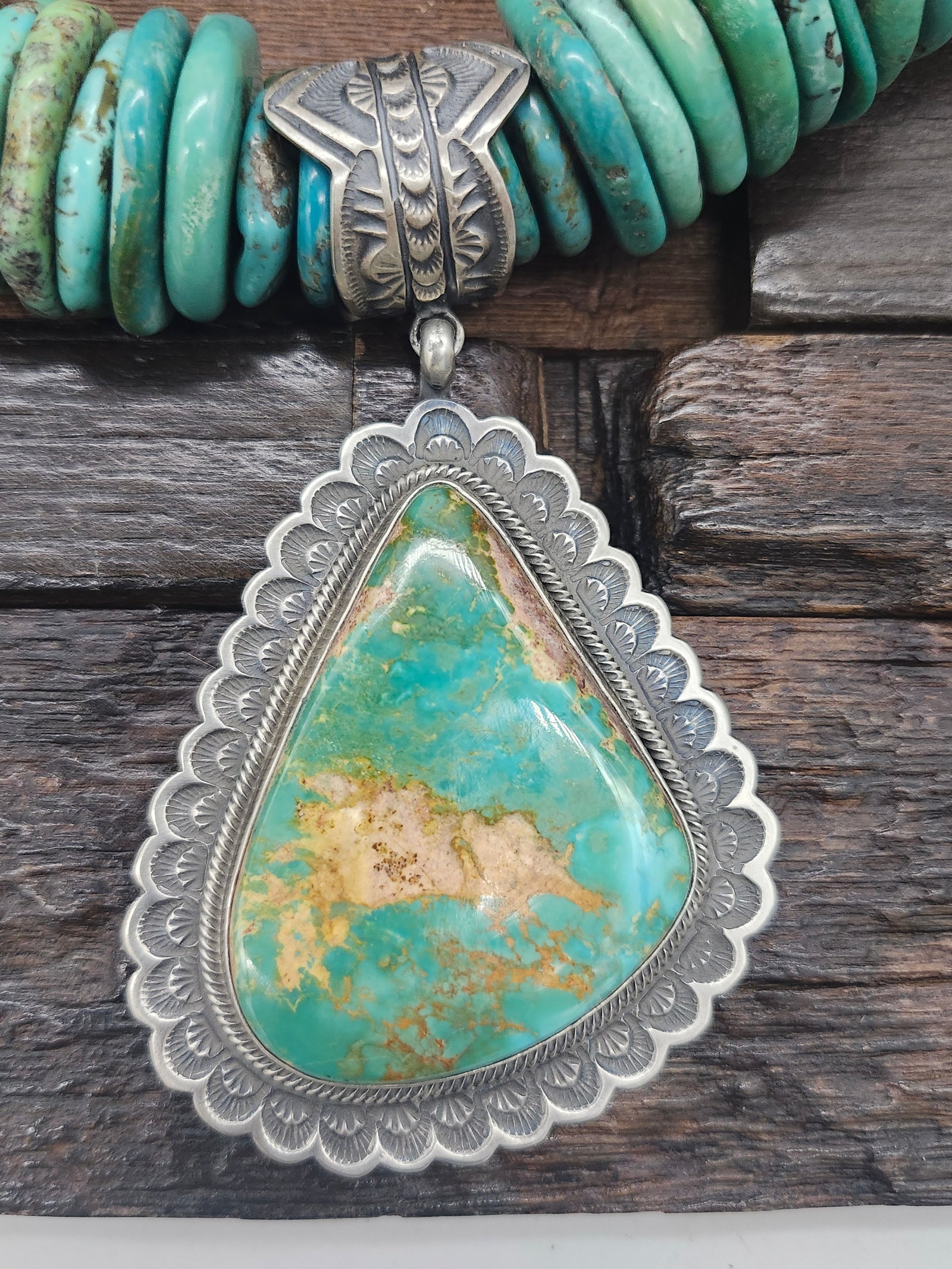 Statement Necklace  with Pendant by Leon Martinez - 28 in.