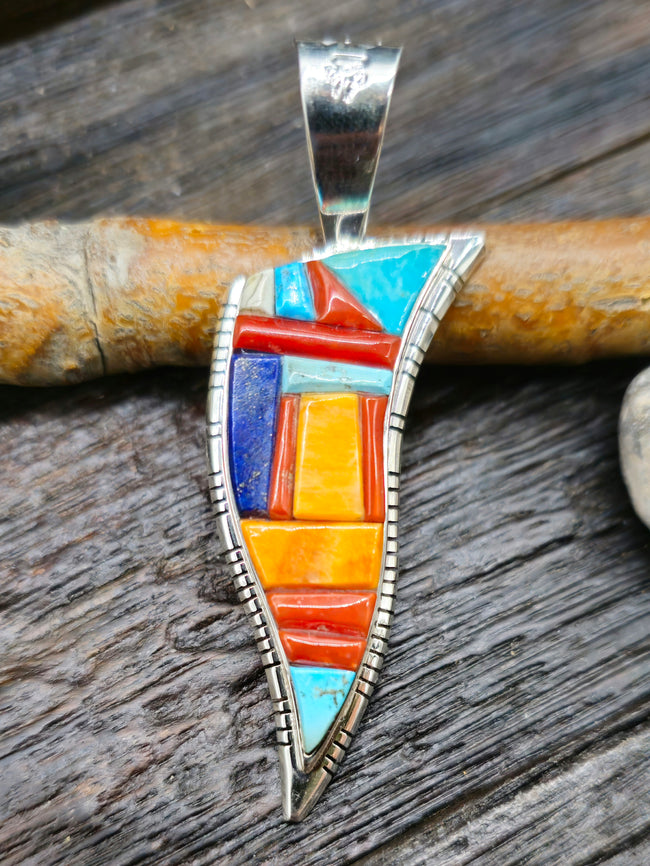 Cobblestone Inlay Pendant by David Tune