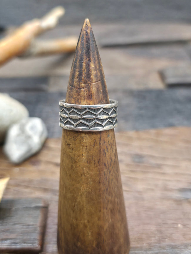 Stamped Sterling Silver Ring by Sunshine Reeves - Size 9 1/2