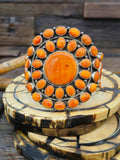 Orange Spiny Oyster Cluster Bracelet by Tyler Brown