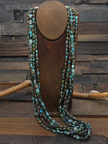 Oxidized Sterling Silver Mixed Bead Necklace - 22 in.