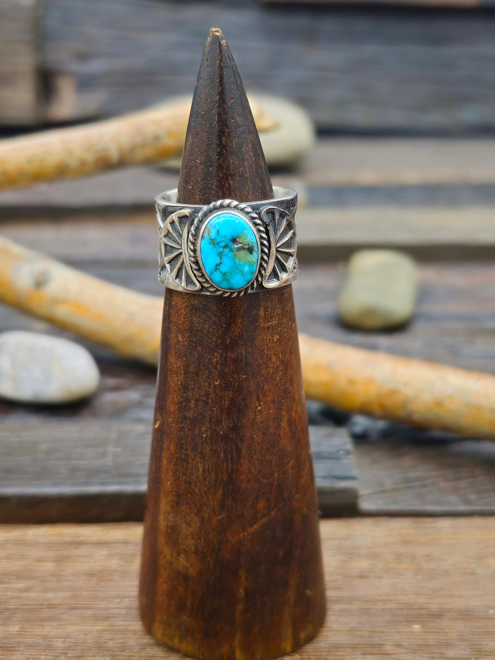 Turquoise Ring by Sunshine Reeves Size 8