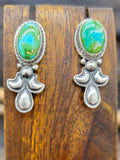 Sonoran Gold Turquoise Squash Blossom Necklace with Earrings - 20 in.