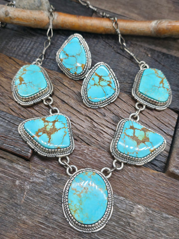 Oxidized Sterling Silver Saucer and Melon Bead Necklace - 20 in.