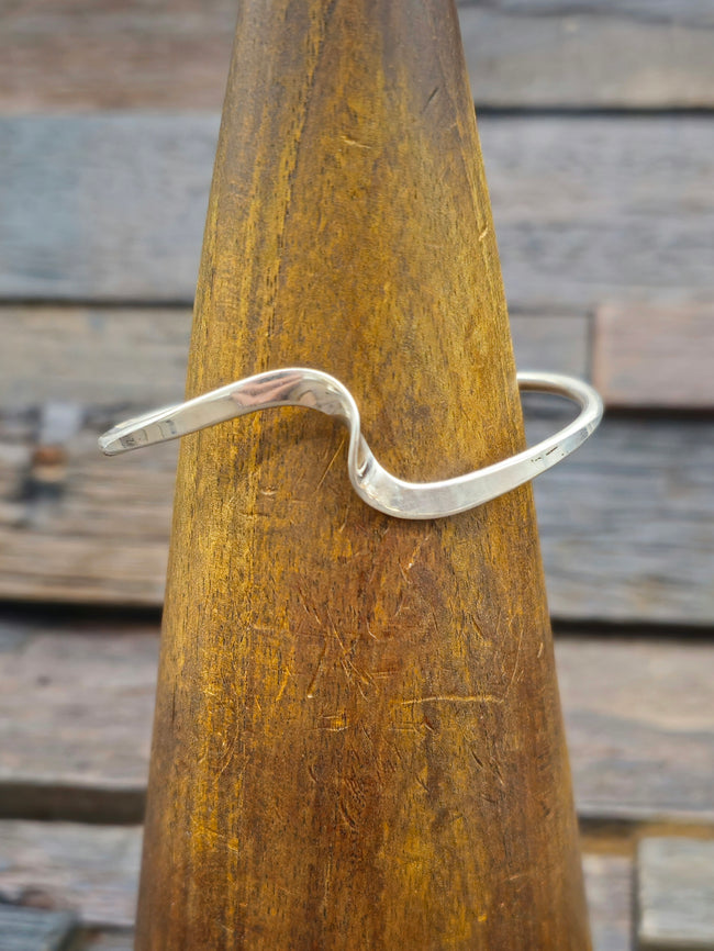 Sterling Silver Wave Cuff by Ben Tahe - 6 in