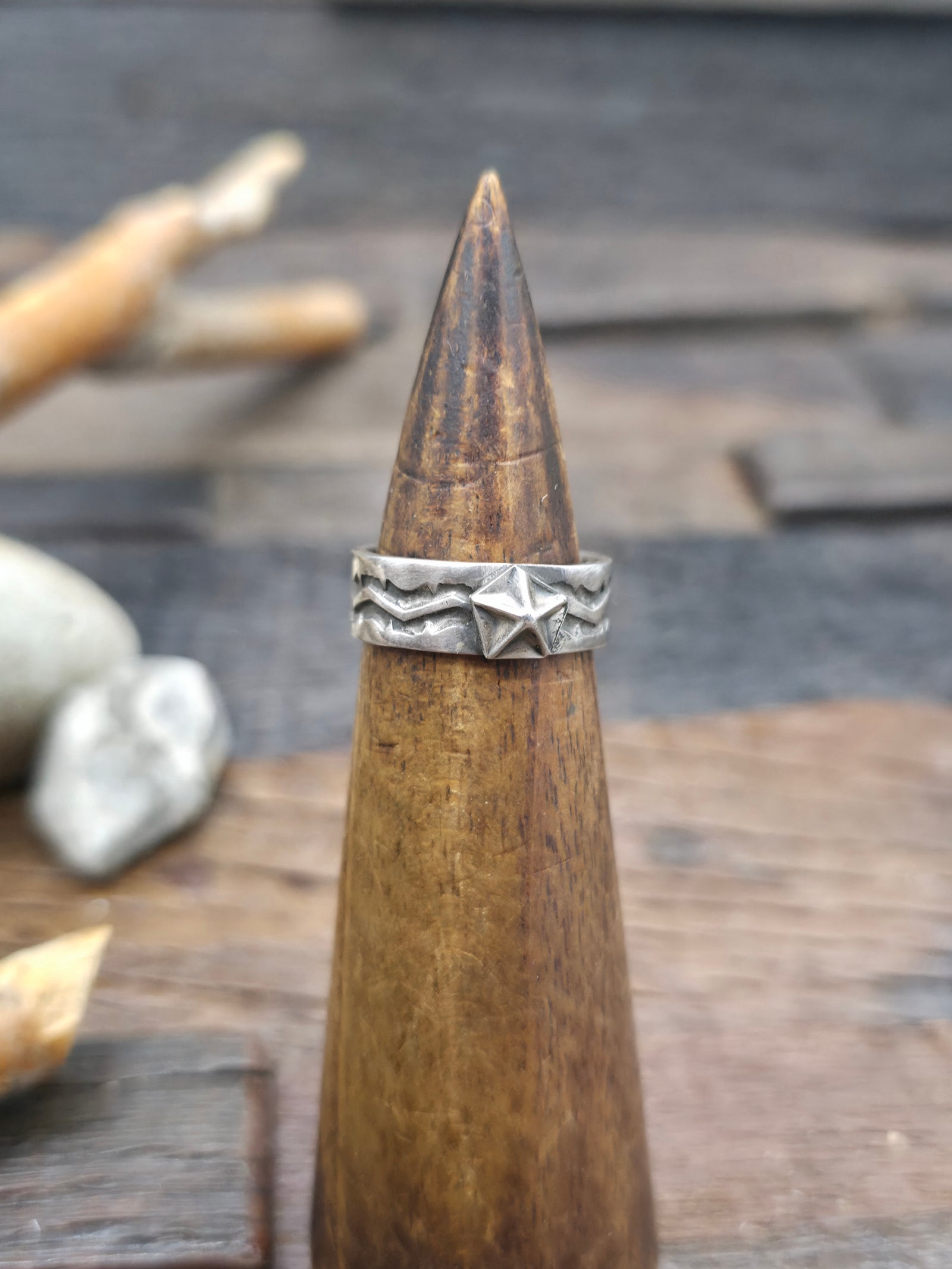 Stamped Sterling Silver Starshot Ring by Sunshine Reeves - Size 9