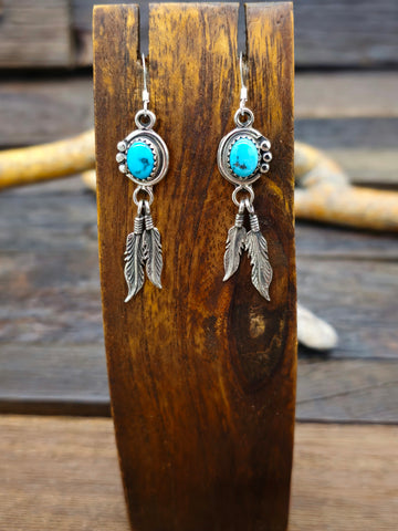 Large Stamped Sterling Silver Post Earrings