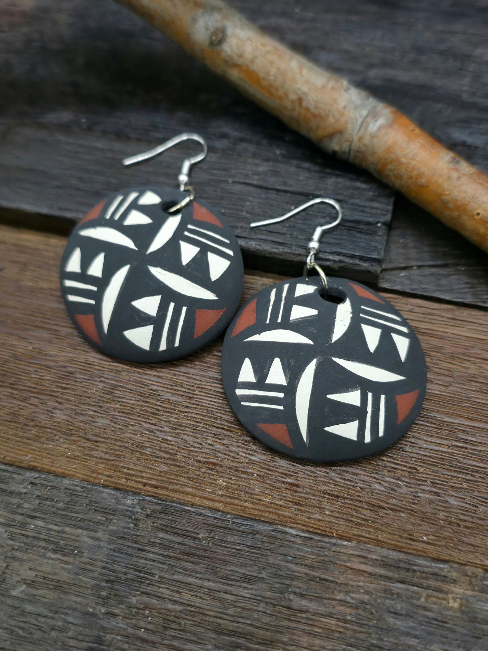 Pottery Dangle Earrings by Mary Garcia