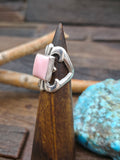 Cast Sterling Silver Pink Conch Ring by Kevin Yazzie - Size 7