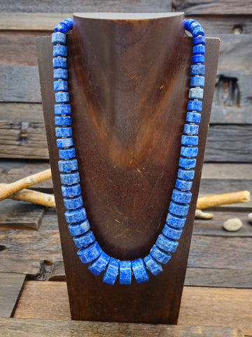 Turquoise and Sterling Silver Snake Eye Choker by Dillon Cheama