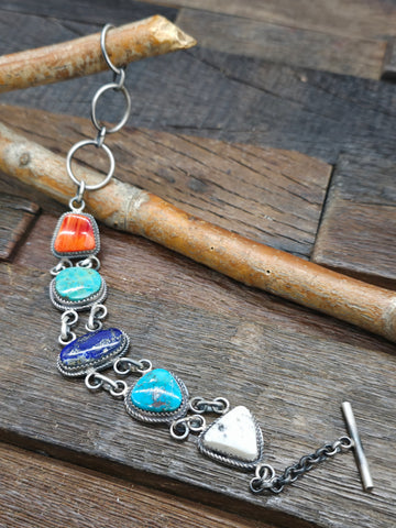 Sterling Silver Golden Hill Turquoise Pendant by Shirley Henry - 2 1/4 in. by 1 1/2 in.