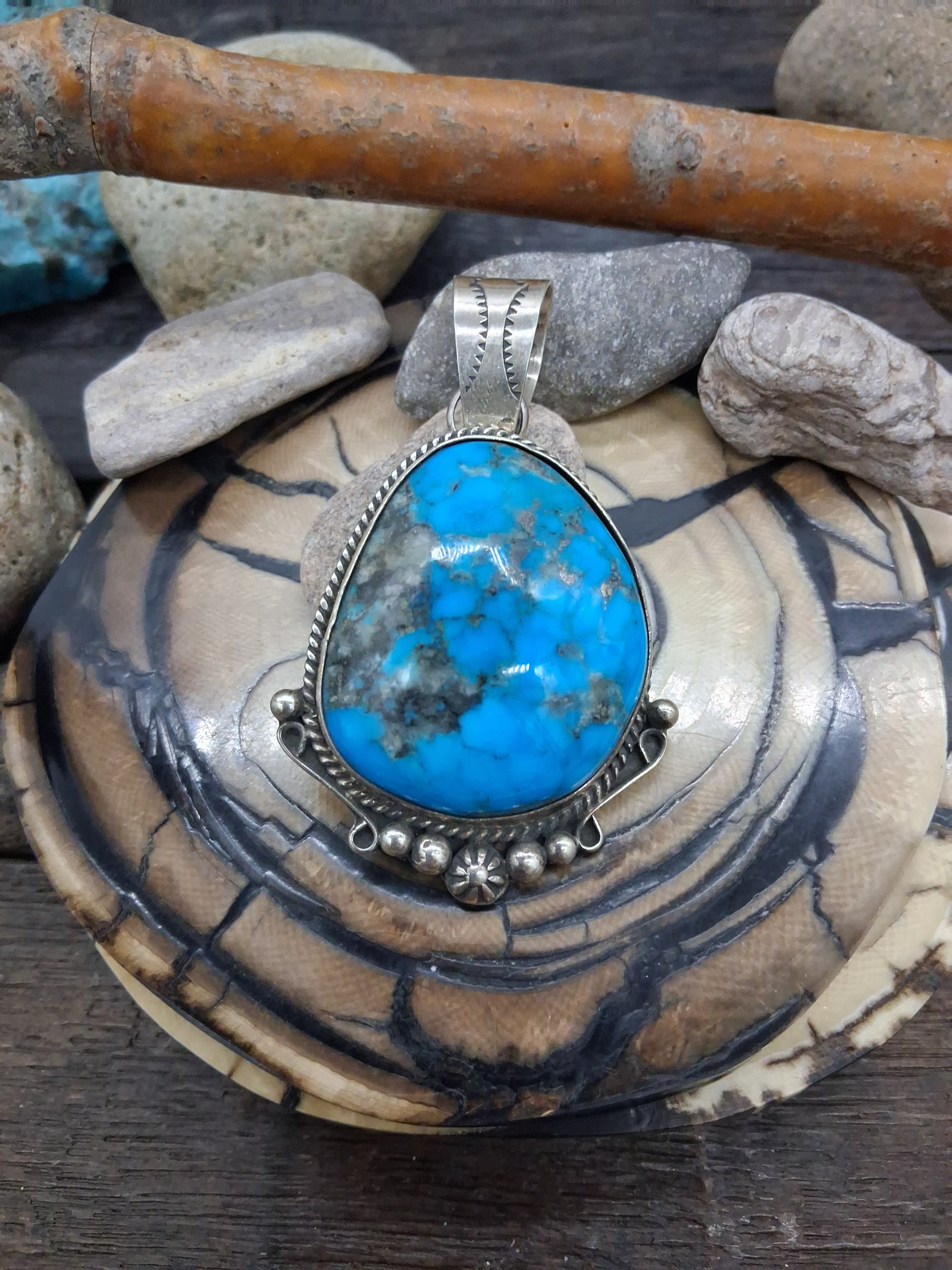 Sterling Silver Kingman Pendant by Rosella Paxton