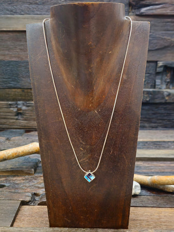 Red Five Cardinal Necklace with Jet Heishi by Matt Mitchell - 24 in.