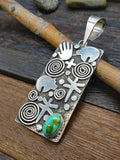 Alex Sanchez Sterling Silver & Turquoise Pendant