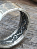 Sterling Silver Band Ring with Interior Stamp Work by Sunshine Reeves - Size 9 1/2 - Designs Vary