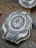 Sterling Silver Concho Belt by Geraldine Yazzie - 60 in.