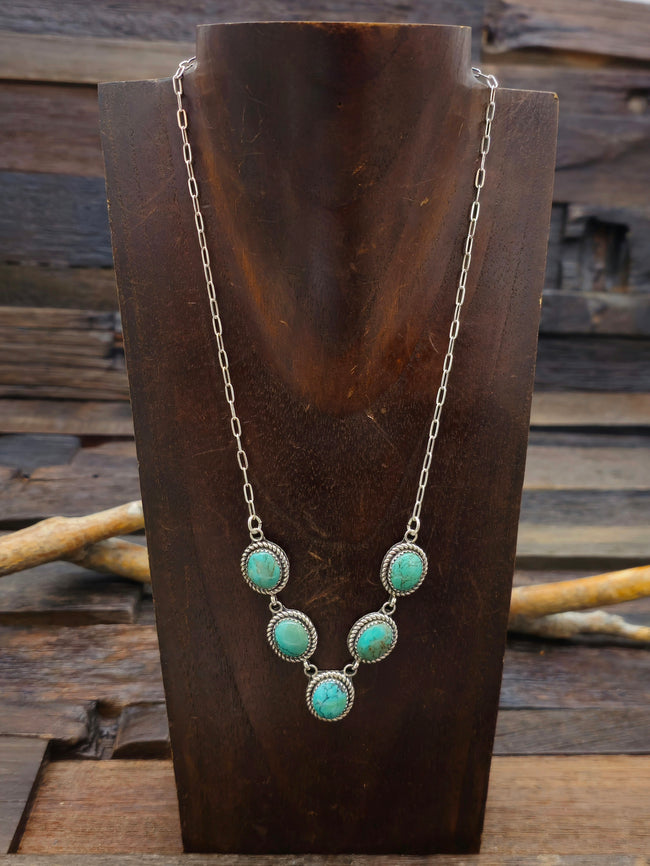 Five-Stone Turquoise Necklace by Mary Ann Spencer