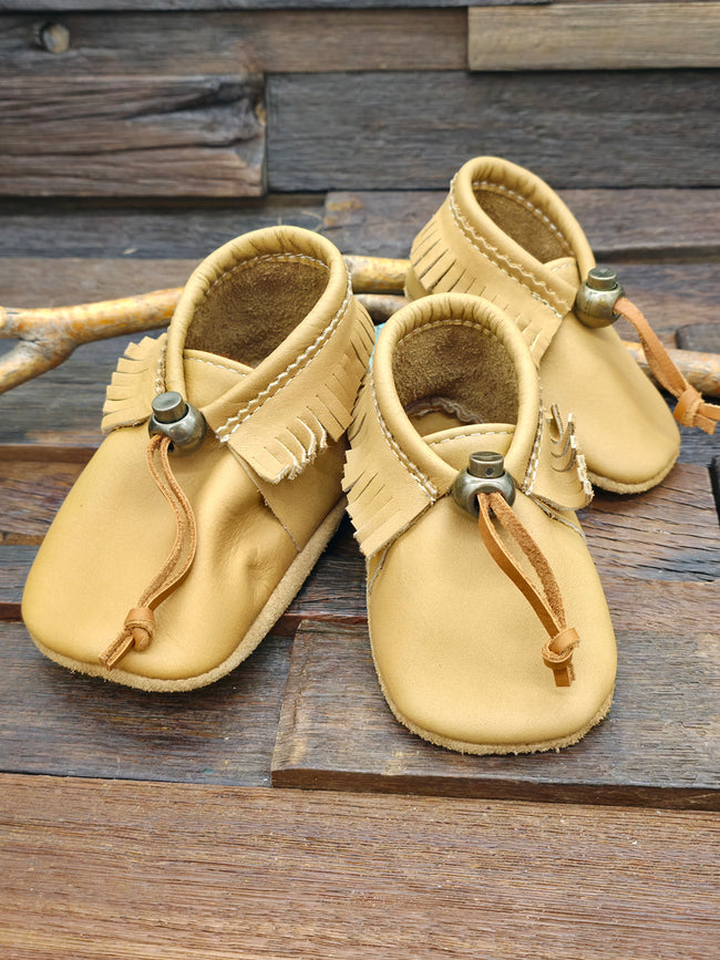 Bastien Children's Brown Fringe Moccasins