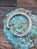 Stamped Sterling Silver Crossed Arrows and Ovals Naja Pendant by Sunshine Reeves - 2 in. by 1 3/4 in.