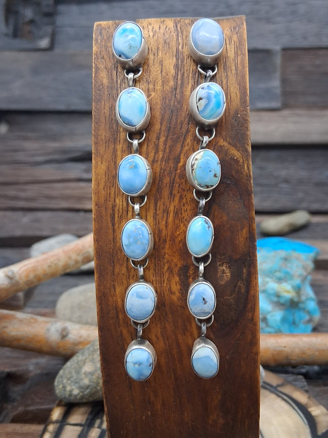 Golden Hill Long 6 Stone Earrings