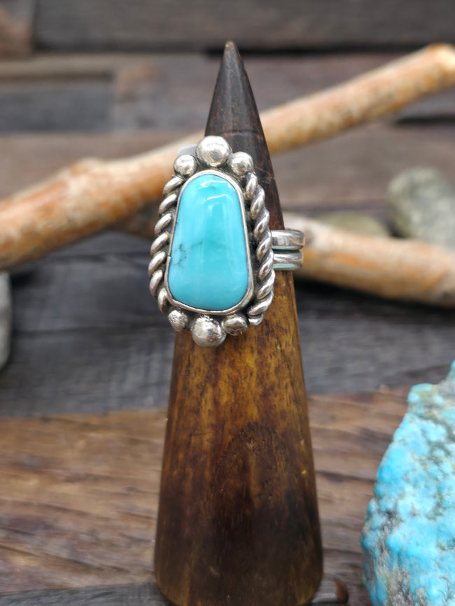 Adjustable Turquoise Statement Ring by Jacob Troncosa