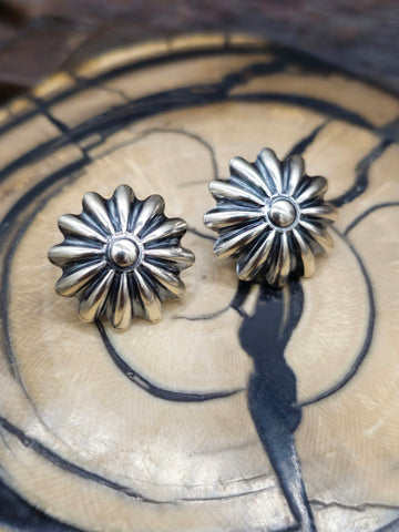 Sterling Silver Half-Round Earrings