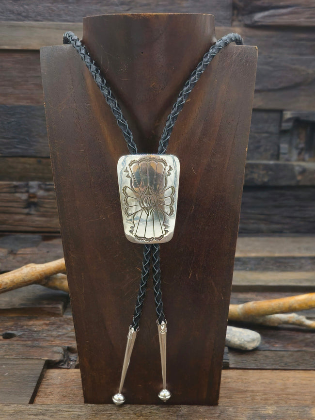 Stamped Sterling Silver Bolo by Joanne Silver