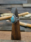Sterling Silver Kingman Turquoise Ring by LaRose Ganadanegro - Size 7