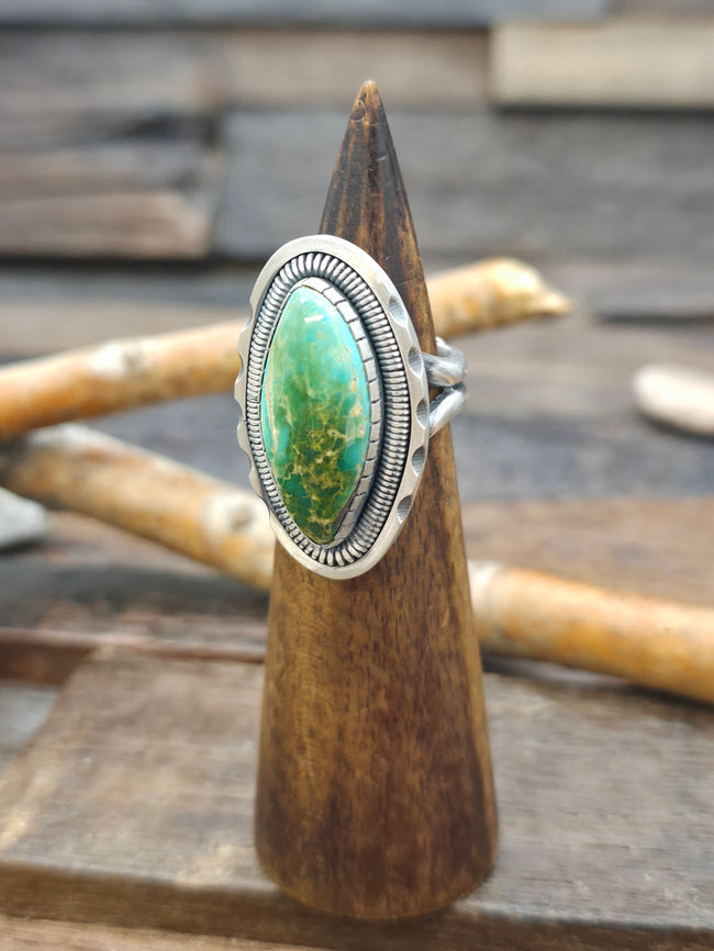 Sterling Silver Royston Turquoise Ring by Walter Vandever - Adjustable