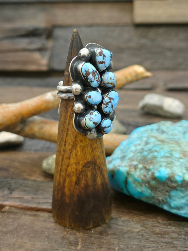 Chimney Butter Sterling Silver Golden Hill Turquoise Ring - Adjustable