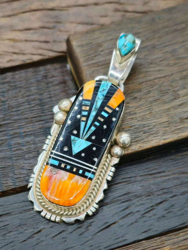 3" Navajo Inlay Pendant
