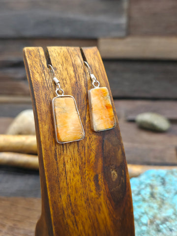 Caroline Tsosie One-Row Sterling Silver Hoop Earrings