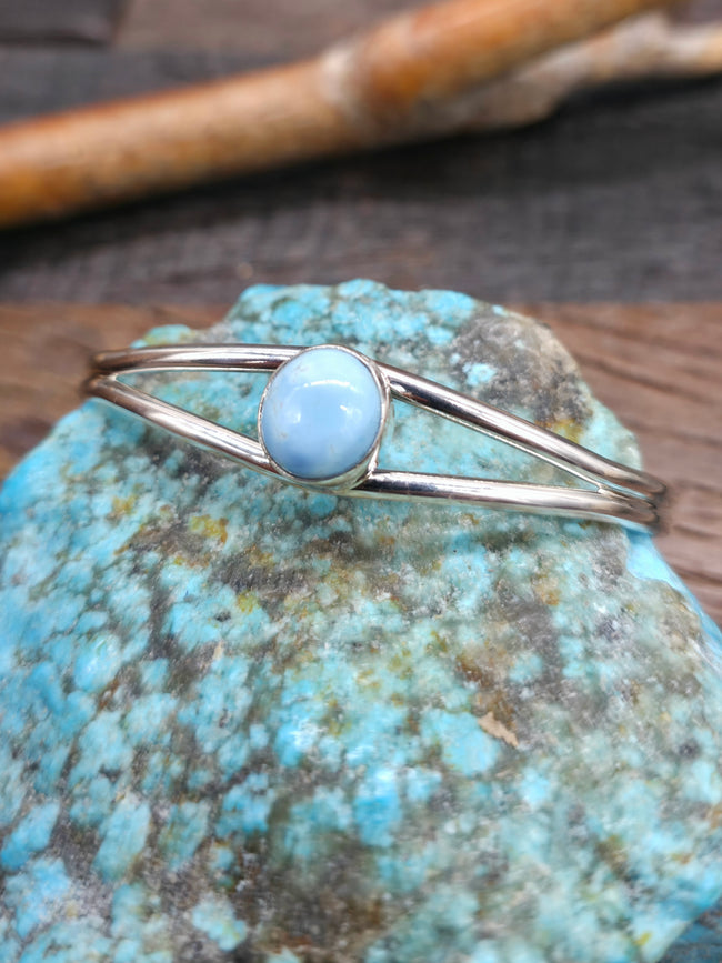 Sterling Silver Golden Hills Turquoise Cuff Bracelet by "S" - 6 1/2 in. with Gap