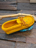 Bastien Infant Beaded Moccasins - Tan