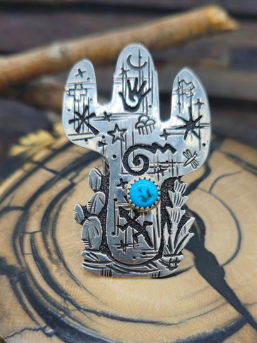 Turquoise Ring by Benny Benally Size 9.5