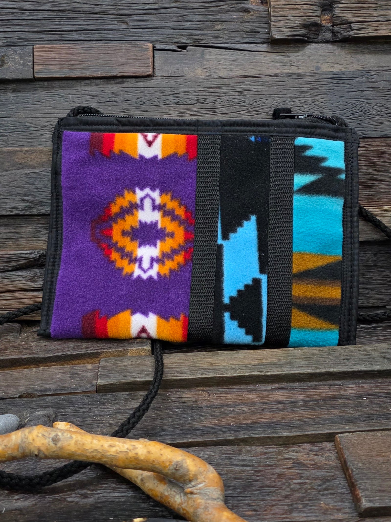 Handmade Blanket Crossbody Purse Multicolor by Kathryn Bochinclonny