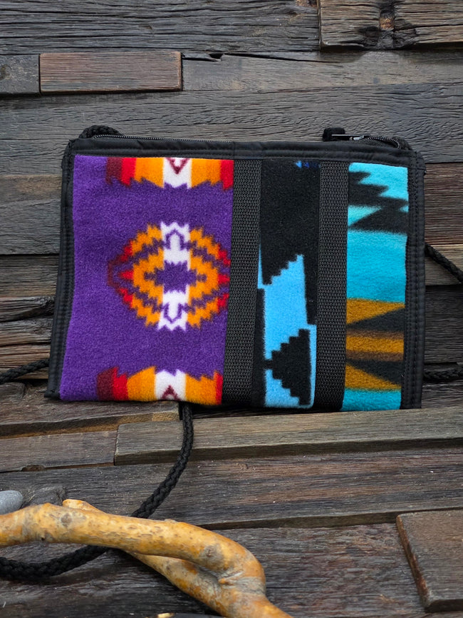 Handmade Blanket Crossbody Purse Multicolor by Kathryn Bochinclonny