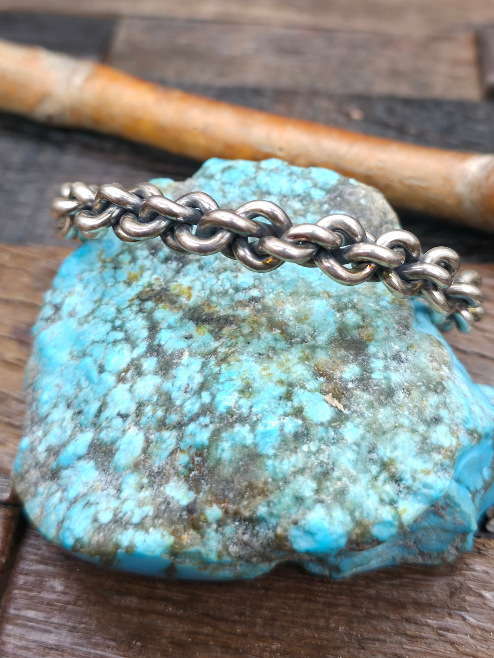 Sterling Silver  Twisted Chain Cuff Bracelet - 6 1/2 in. with Gap