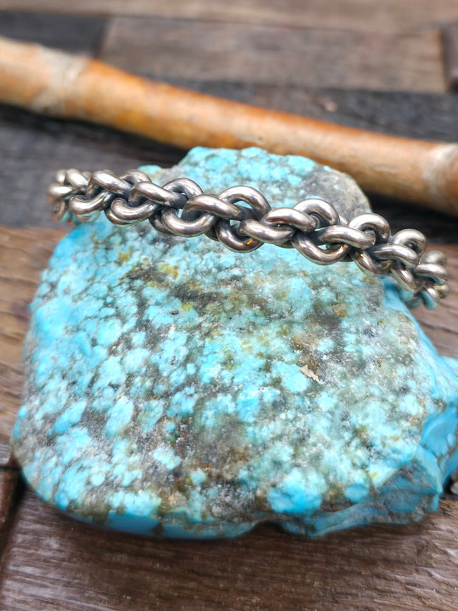 Sterling Silver  Twisted Chain Cuff Bracelet - 6 1/2 in. with Gap