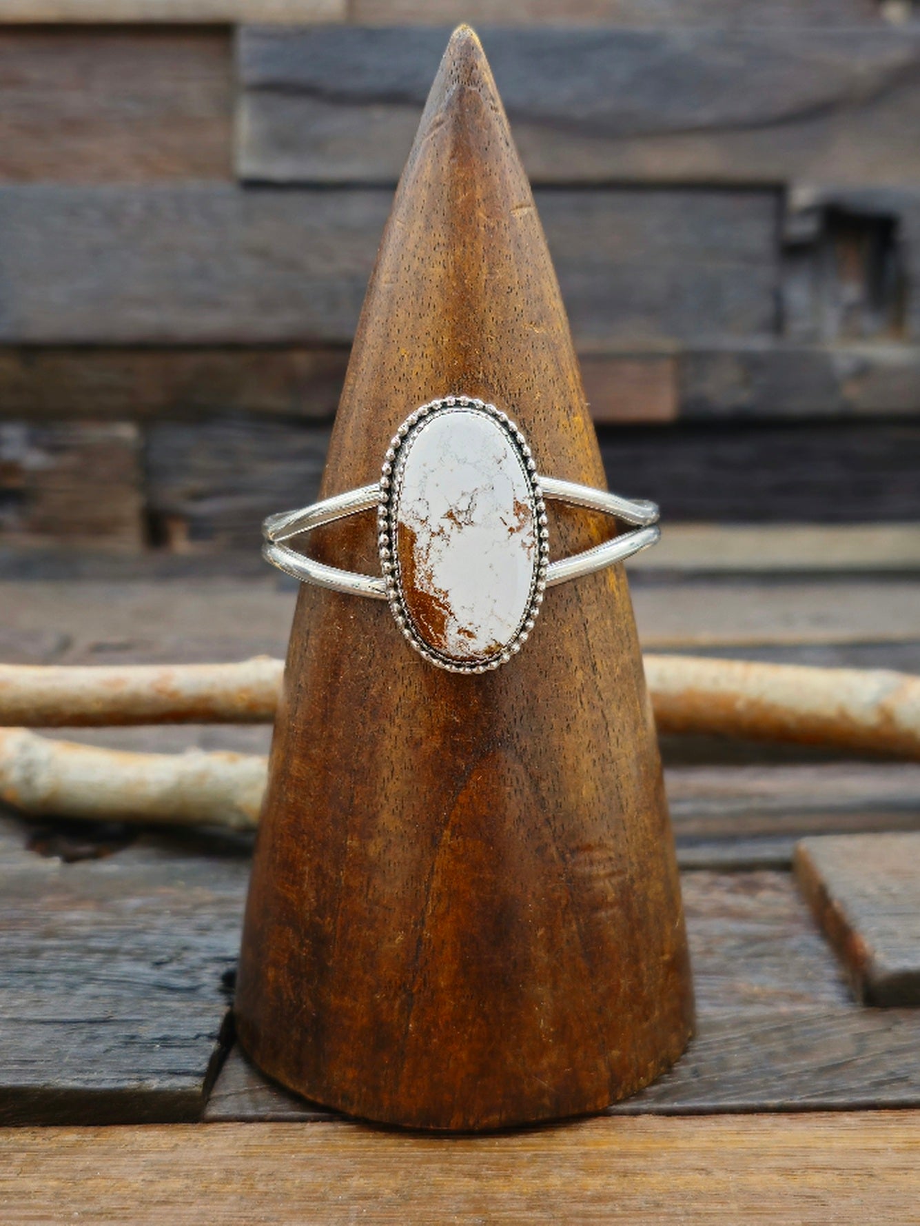 Wild Horse Single Stone Bracelet by Rosella Paxton 6 1/4 in.