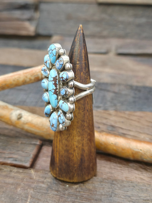 Sterling Silver Golden Hills Cluster Ring by Tiffany and Melvin Jones - Adjustable