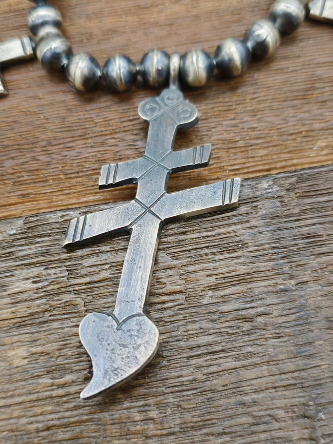 Sterling Silver Dragonfly Symbol Necklace by Raymond Betsoi - 24 in