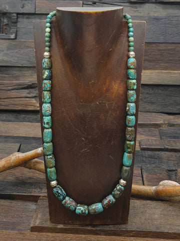 Oxidized Sterling Silver Mixed Bead Necklace - 22 in.