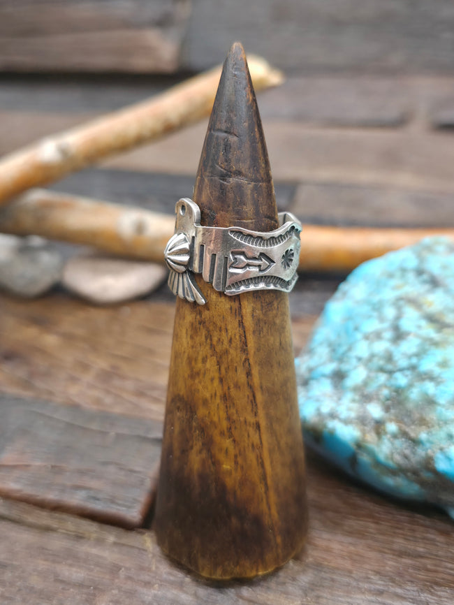 Sterling Silver Thunderbird Ring by Sunshine Reeves - Size 10 1/2