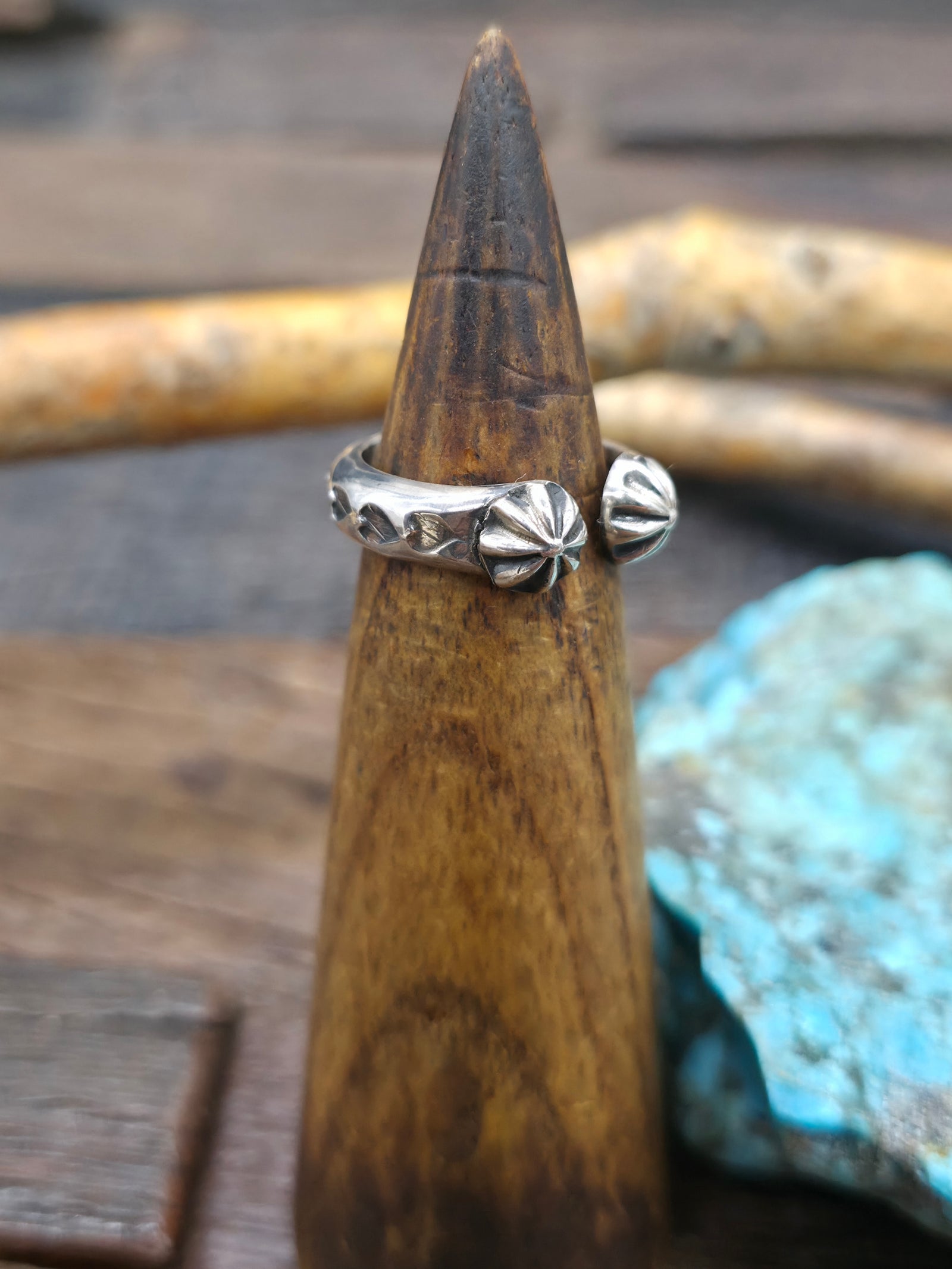 Sterling Silver Hearts Wraparound Starshot Ring by Sunshine Reeves - Size 7 1/2