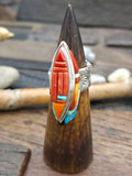 Adjustable Cobblestone Inlay Ring by David Tune